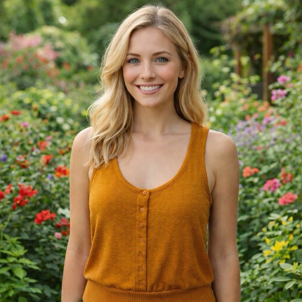NEW Gap Sleeveless Burnt Yellow Crop Sweater Tank Blouse Summer Career XS